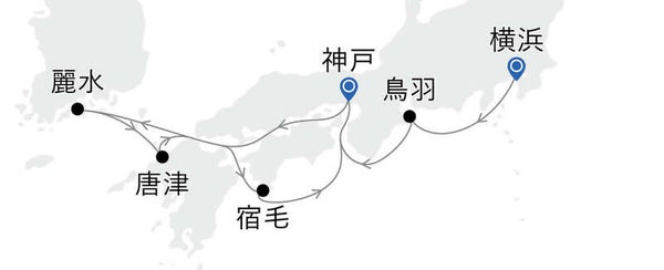 MITSUI OCEAN FUJI ペントハウススイート【横浜発神戸着】夏の唐津・宿毛クルーズ(8日間)Aコース2